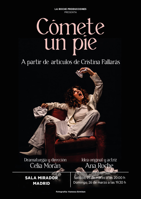 Cartel comete un pie ComiendoLibroMirador